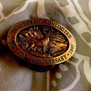 Whittails unlimited child belt buckle